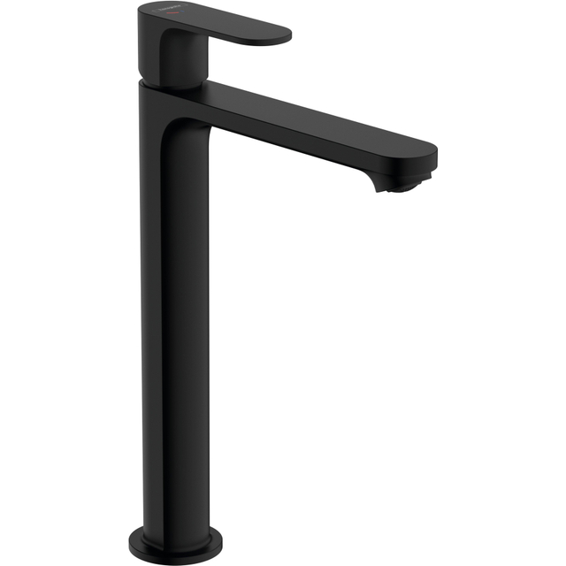 Hansgrohe Hansgrohe Rebris S 1-gats highriser wastafelkraan 240 coolstart m. waste mat zwart 72580670