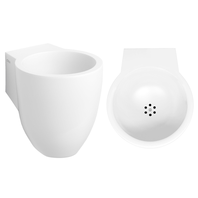 Clou Clou Flush 6 fontein 27x28cm voorbewerkt kraangat aluite Wit mat CL/03.13061