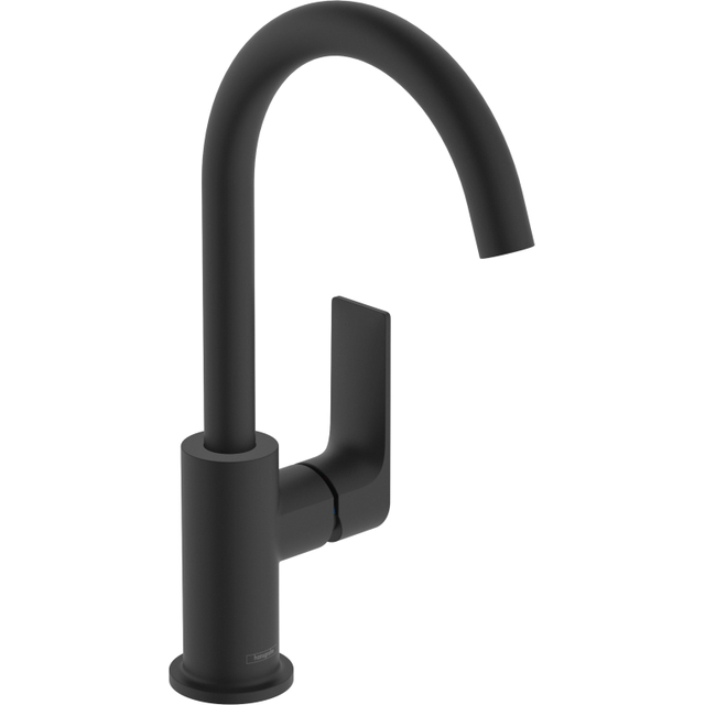 Hansgrohe Hansgrohe Rebris E 1-gats wastafelkraan 210 m. draaibare uitloop m. waste mat zwart 72576670