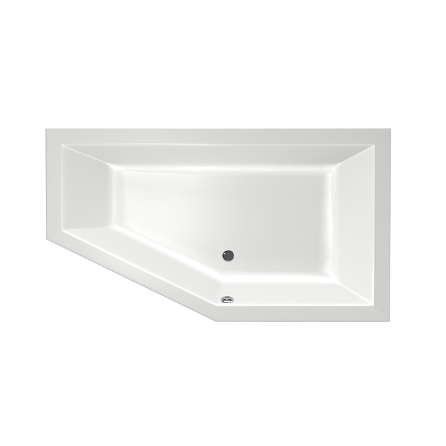 Xenz Xenz Society Hoekbad - 160x90x53 - afvoer Midden - Rechts - acryl - wit 6882-01