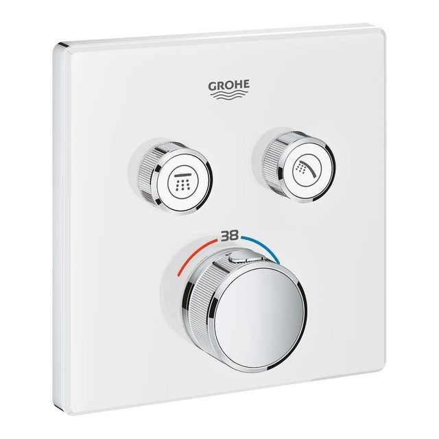 Grohe Grohe SmartControl Inbouwthermostaat - 3 knoppen - vierkant - wit 29156ls0
