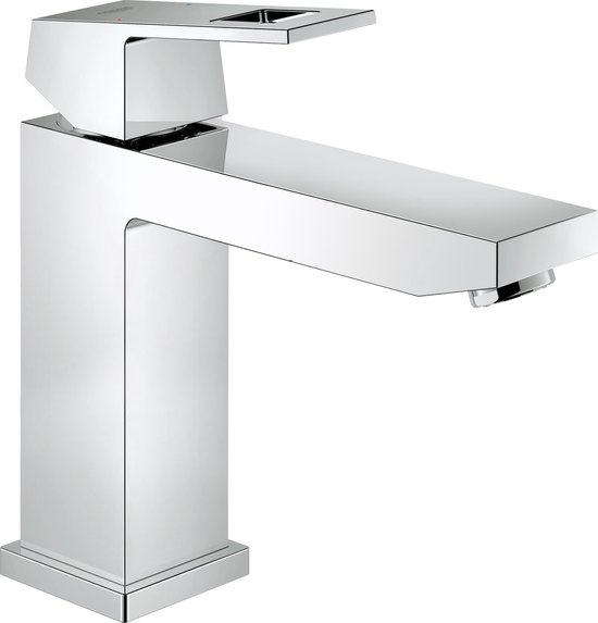 Grohe Eurocube waterbesparende wastafelkraan medium 28mm met temperatuurbegrenzer chroom 23446000