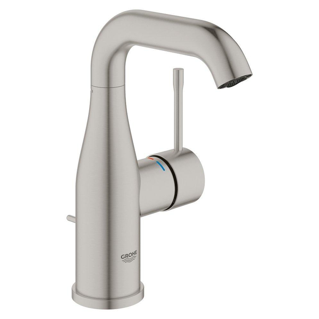 Grohe GROHE Essence new Wastafelkraan Opbouw - uitloop 11.4cm - M-size - waste - supersteel 23462dc1