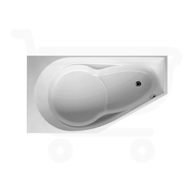 Riho RIHO Yukon standaard bad 160x90cm Wit glans Hoekopstelling Links BA34005 B008001005