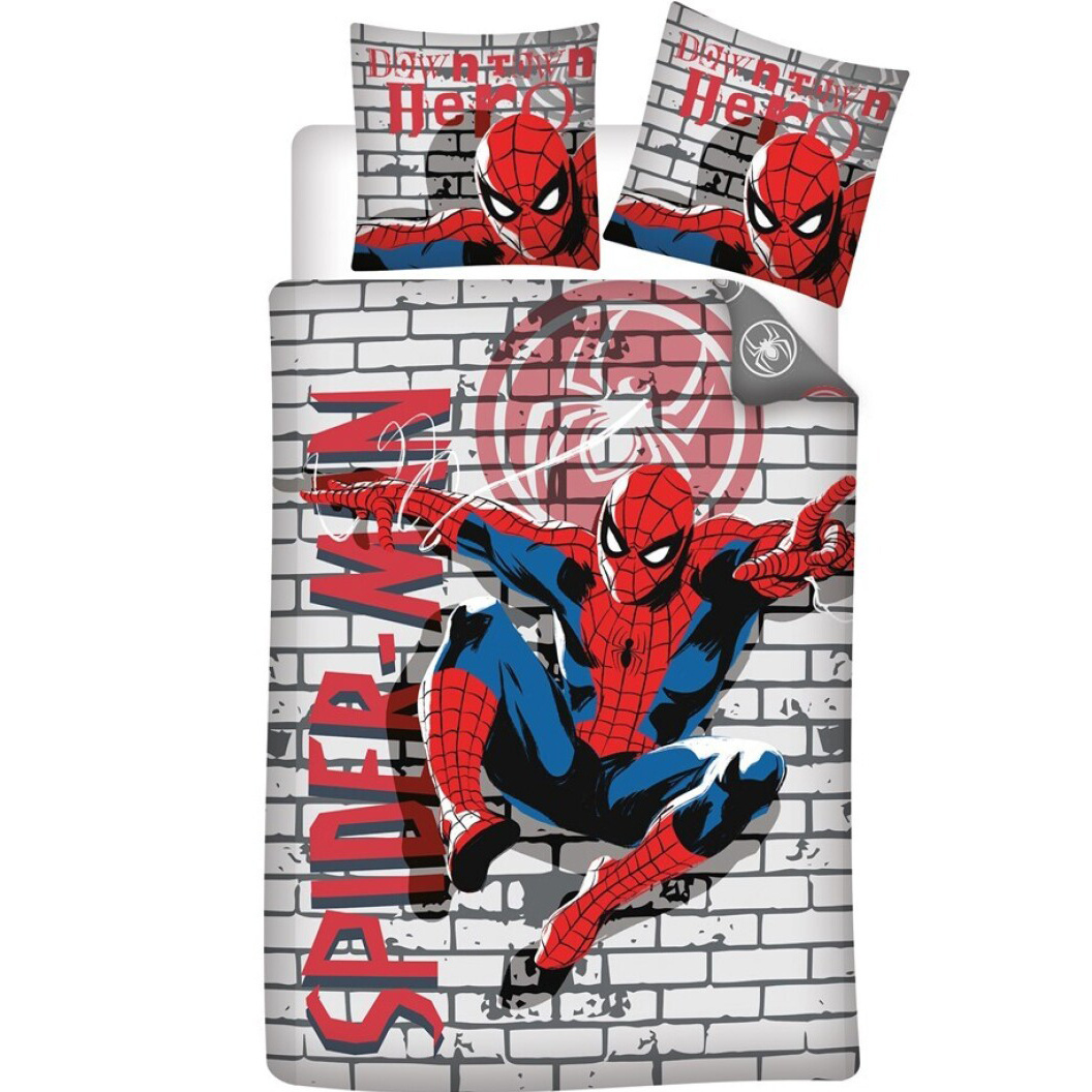 Dekbedovertrek, Downtown Hero - Eenpersoons - 140 x 200 cm - Polykatoen