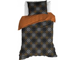 Dekbedovertrek Frostine Honey - Eenpersoons - 140 x 200/220 cm - Katoen Flanel