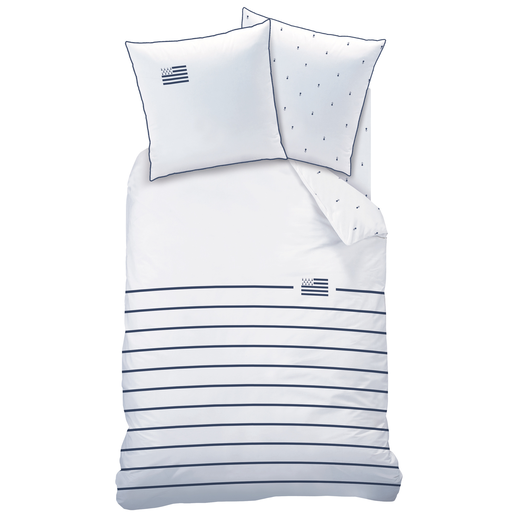 Dekbedovertrek Gwenn Ha Du - Eenpersoons - 140 x 220 cm - Katoen