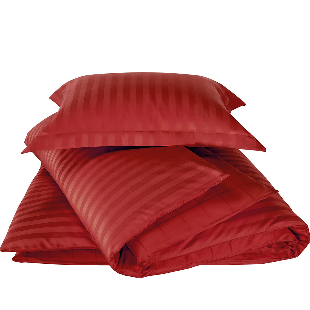 Dekbedovertrek Katoen Satijn Zygo - Eenpersoons - 140 x 220 cm - Rood