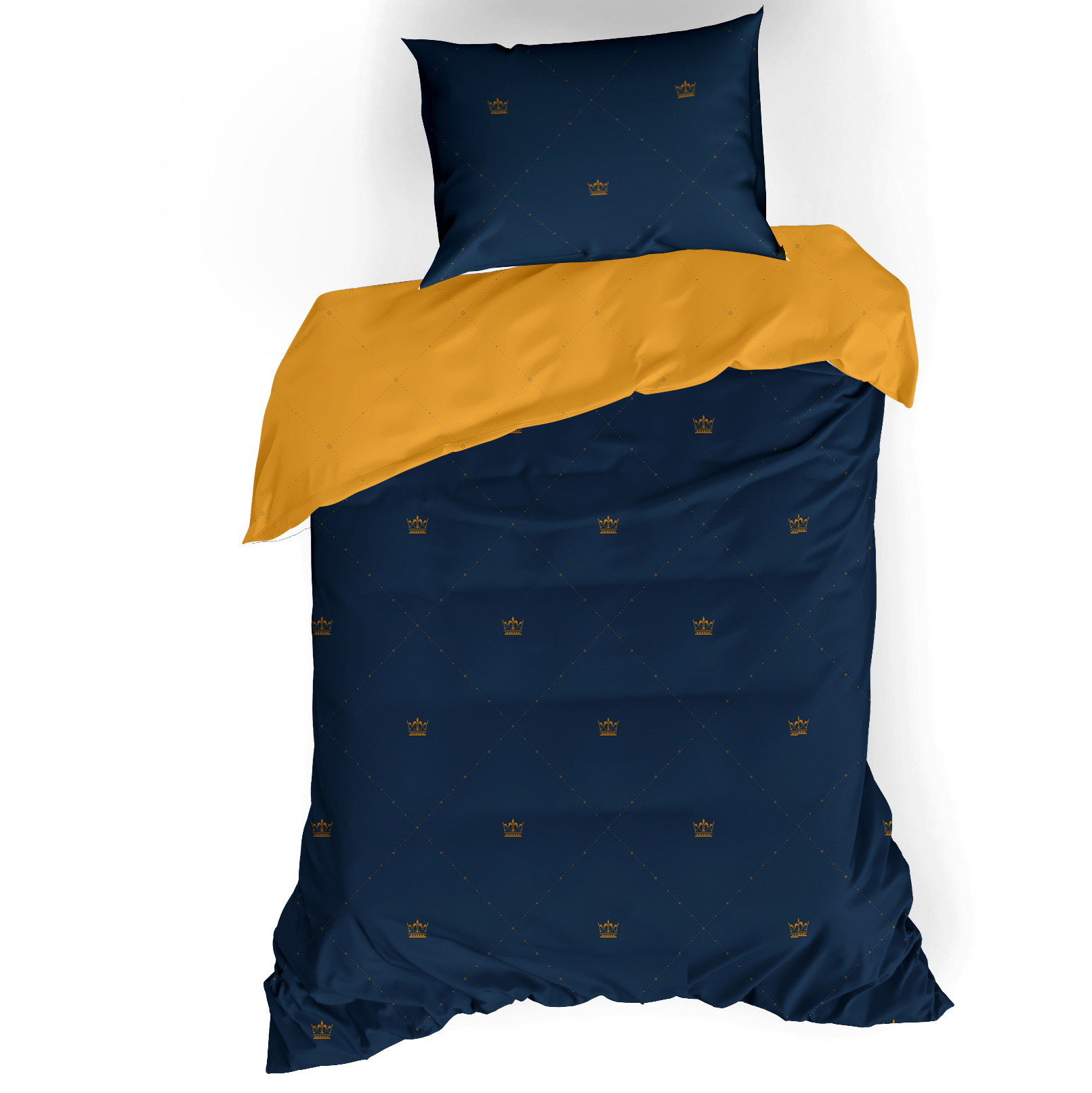 Dekbedovertrek Rex 100% katoen satijn mood indigo 140x220 + 60x70