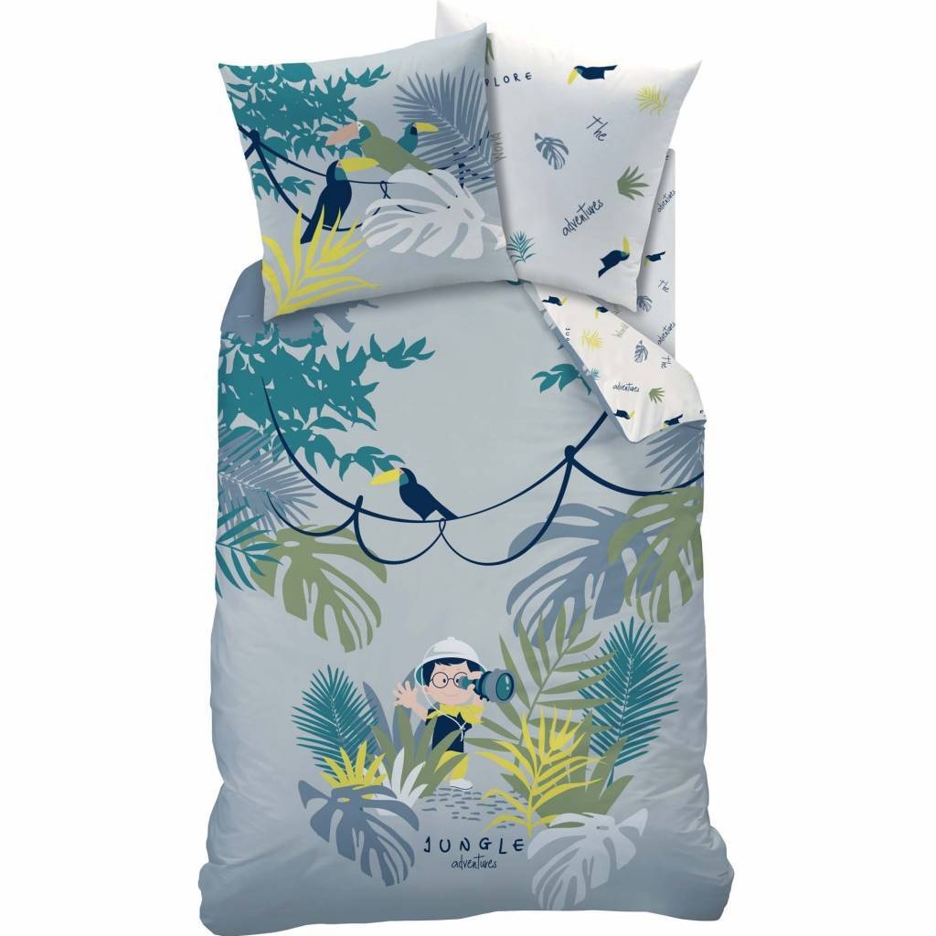 Onderzoeker - Dekbedovertrek - Eenpersoons - 140 x 200 cm - Grijs