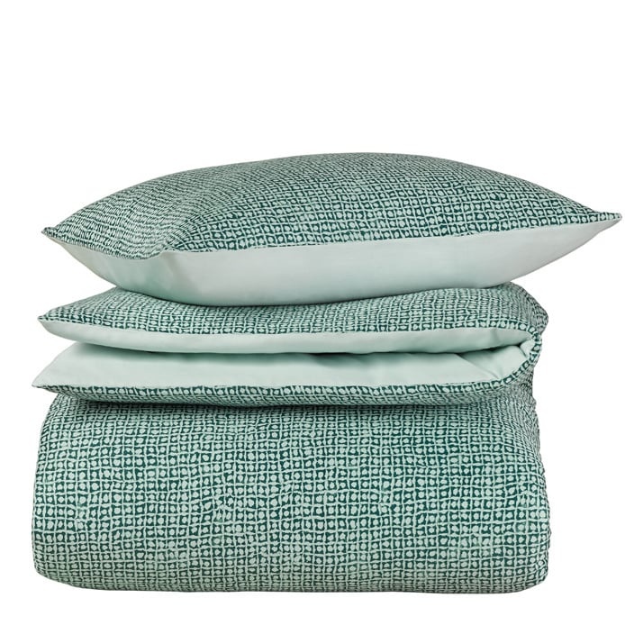 Dekbedovertrek Katoen Satijn Cravat - Eenpersoons - 140 x 200/220 cm - Groen