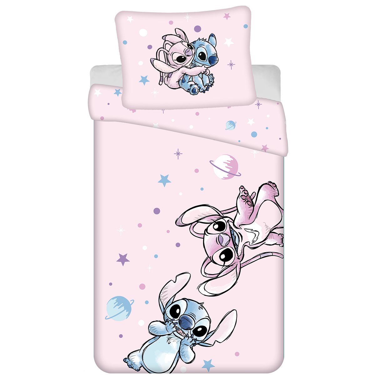 Dekbedovertrek, Universe - Eenpersoons - 140 x 200 cm / 70 x 90 cm - Katoen