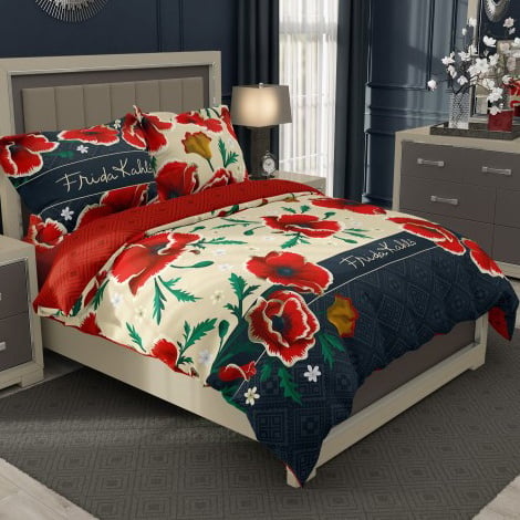 Dekbedovertrek Poppy - 140 x 200 cm + 70 x 90 cm - Katoen
