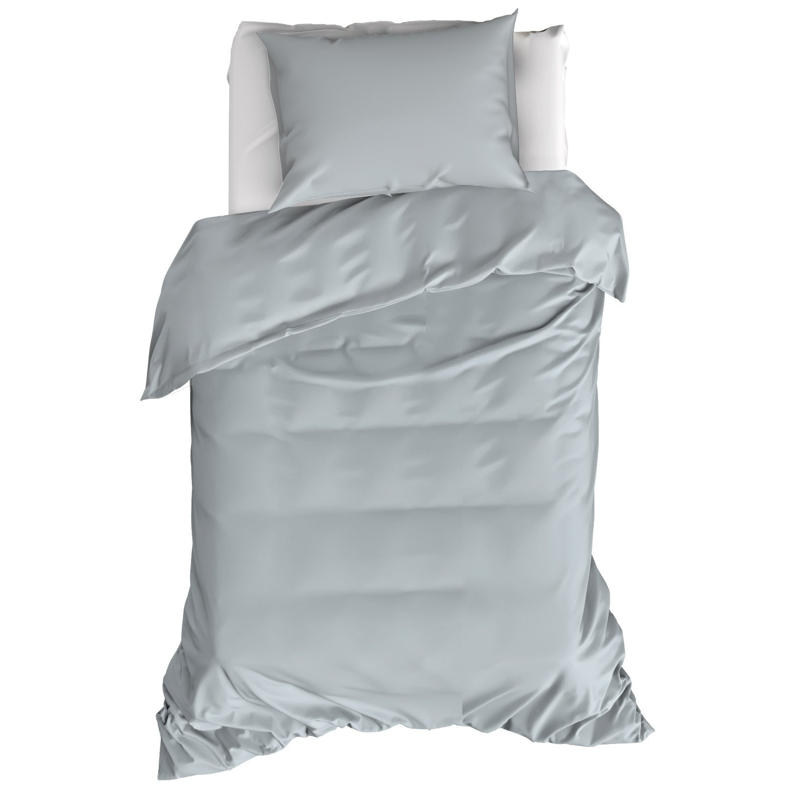 Dekbedovertrek Basil Stone Blue - Eenpersoons - 140 x 220 cm - Katoen