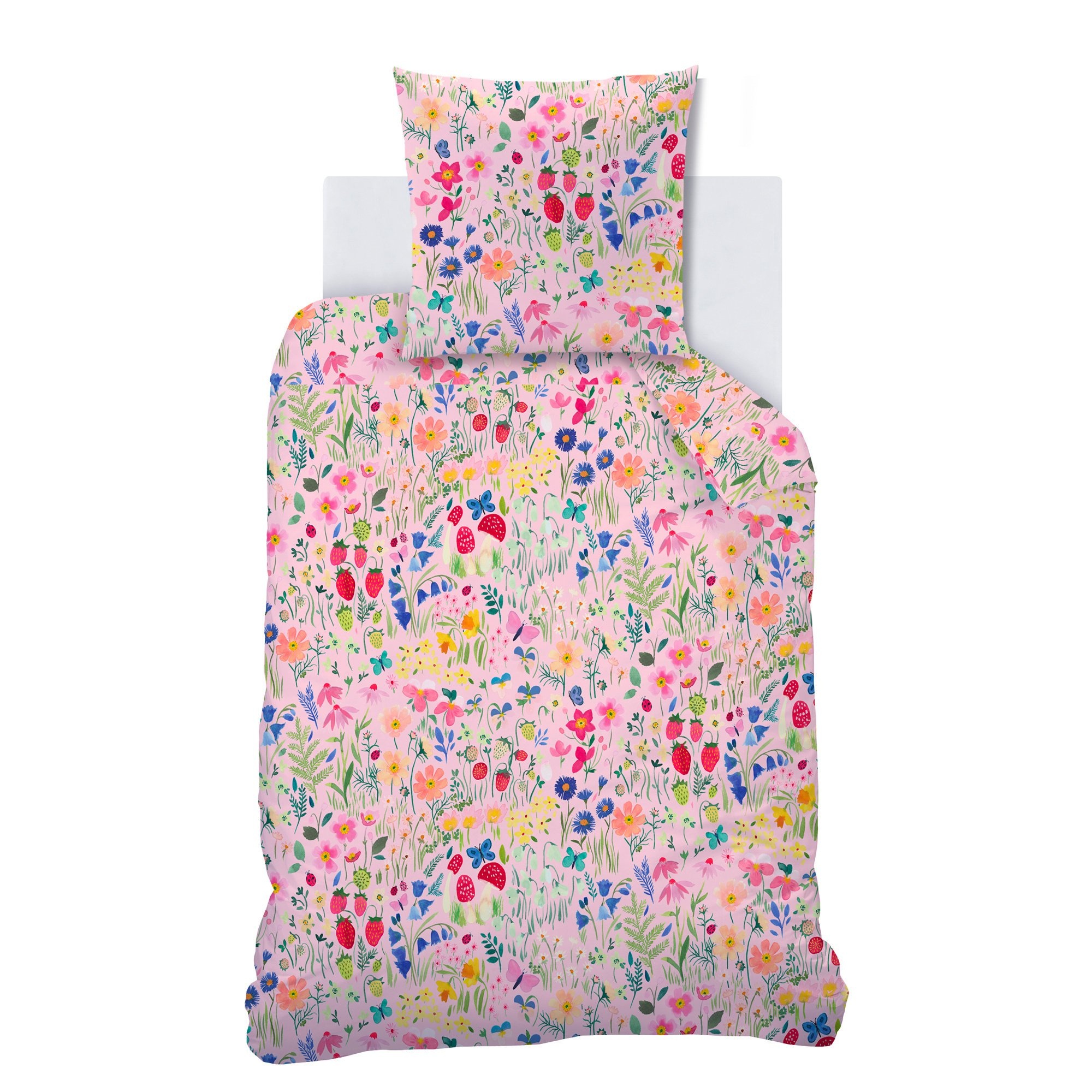 Dekbedovertrek Jardin Secret - 140 x 200 + 63 x 63 cm - Katoen