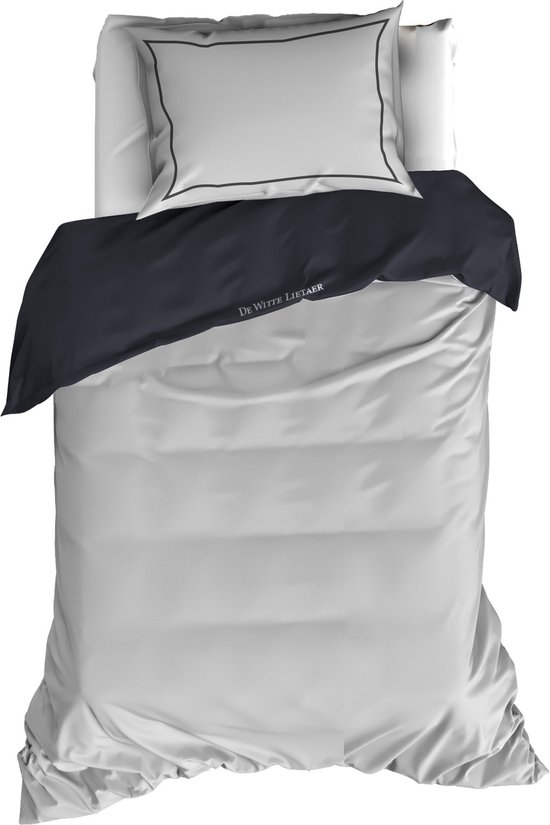Dekbedovertrek Elegance Off White Ebony - Eenpersoons - 140 x 200/220 cm - Katoen Satijn