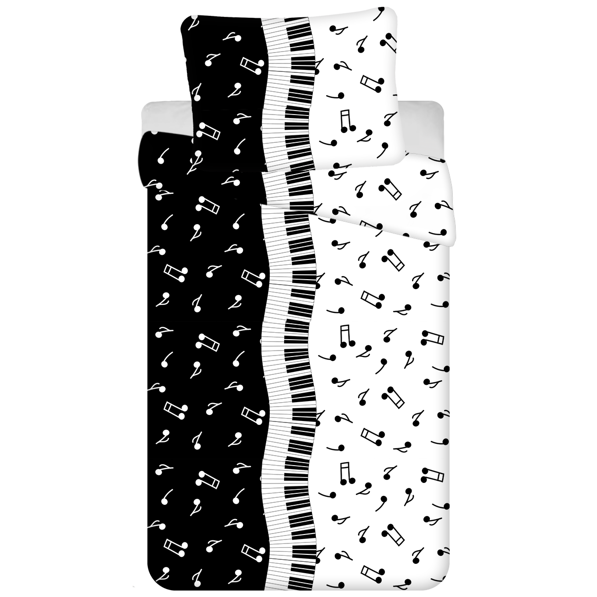 Dekbedovertrek Muziek - Eenpersoons - 140 x 200 cm - Teddy Fleece