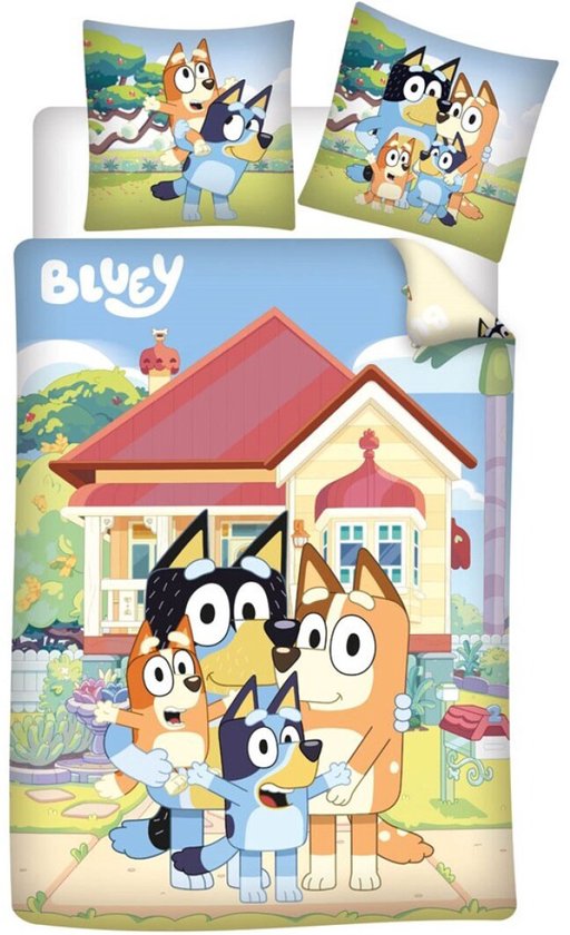 Dekbedovertrek Happy Home - 140 x 200 cm / 65 x 65 cm - Flanel