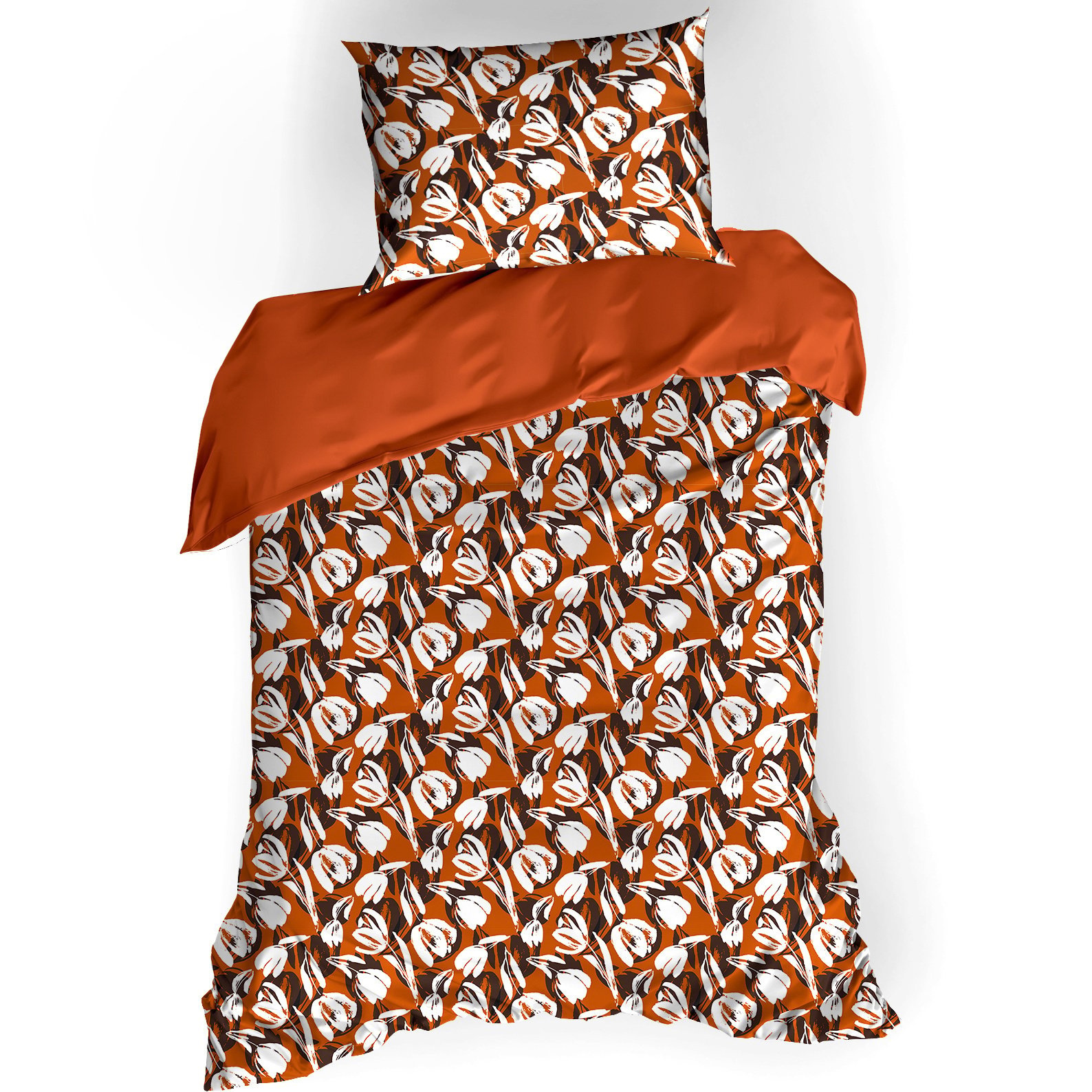 Dekbedovertrek Katoen Satijn Tulipa - Eenpersoons - 140 x 200/220 cm