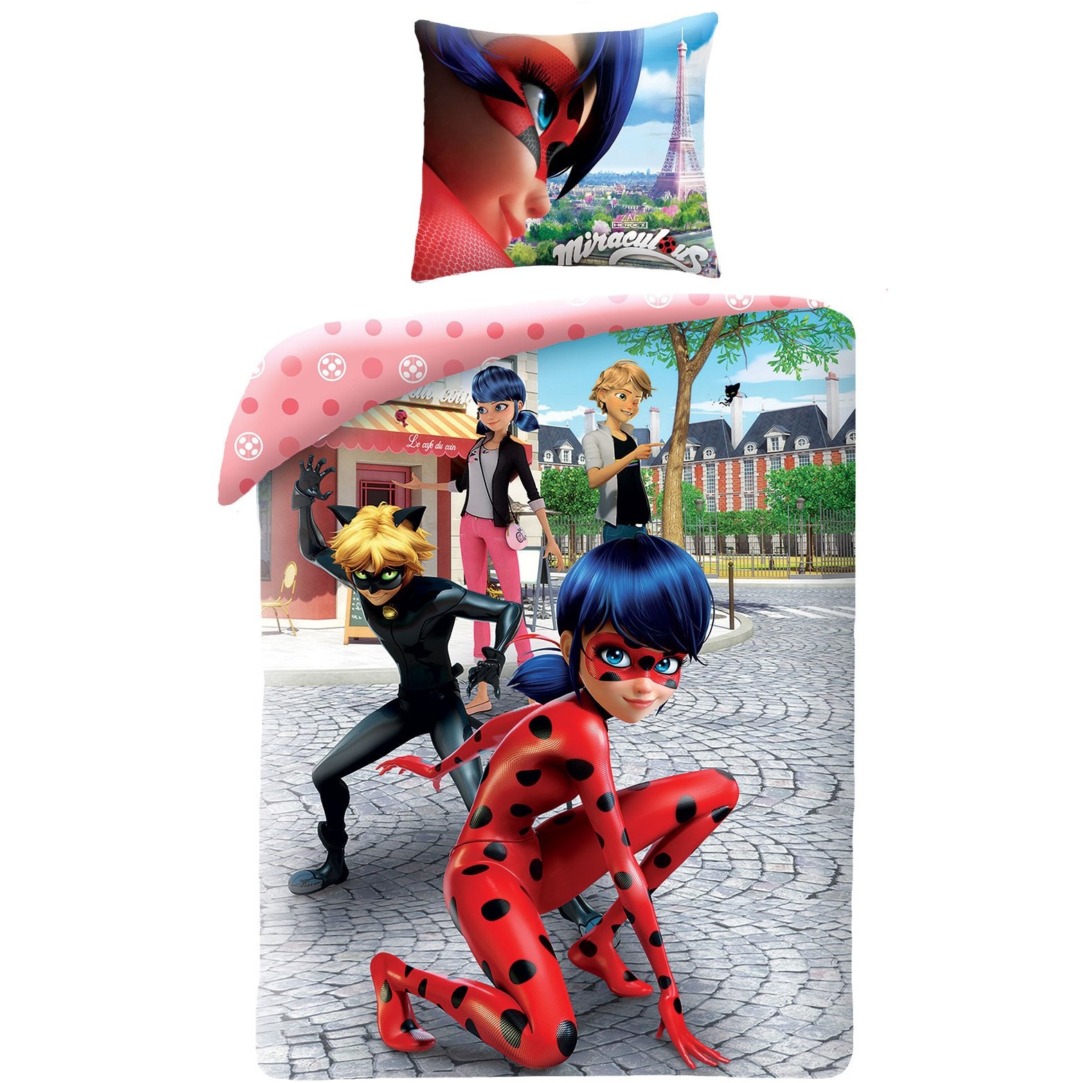 Dekbedovertrek, Kwami - 140 x 200 + 70 x 90 cm - Polyester