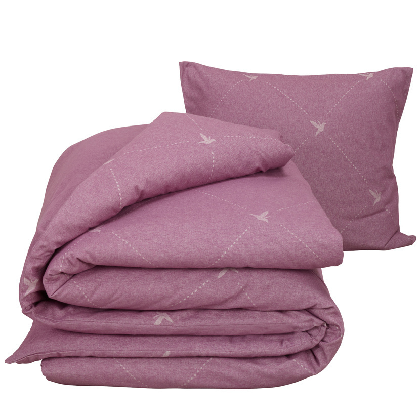 Dekbedovertrek Piper 100% katoen Flanel Lilac 140x220 + 60x70