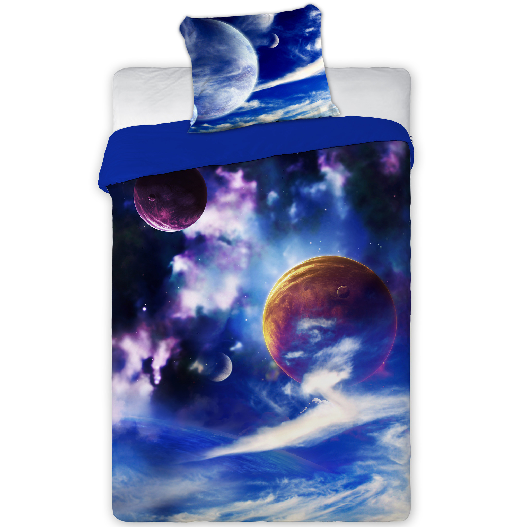 Dekbedovertrek, Kosmos - Eenpersoons - 140 x 200 cm - Katoen