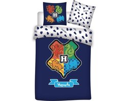 Dekbedovertrek Hogwarts Logo - Eenpersoons - 140 x 200 - Katoen