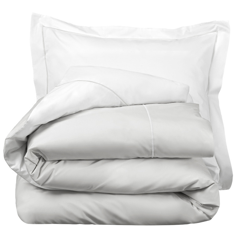 Dekbedovertrek Katoen Perkal Bumblebee - Eenpersoons - 140 x 200 cm - Zilver