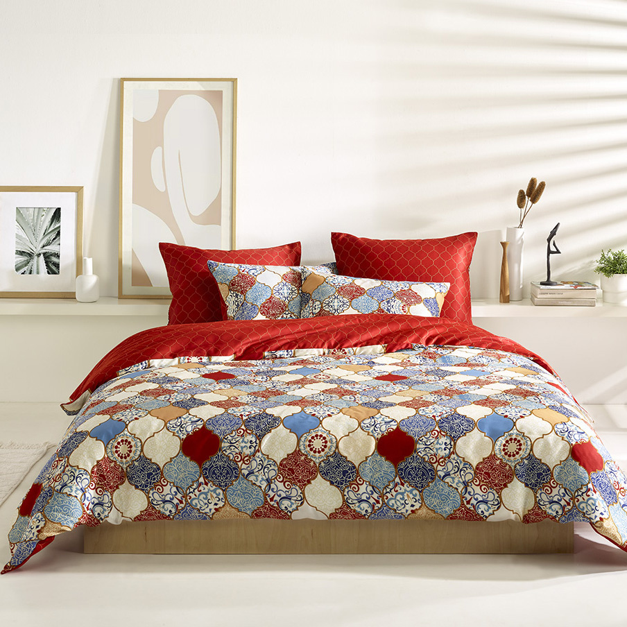 Dekbedovertrek Katoen Satijn Medina - Eenpersoons - 140 x 200/220 cm - Multi