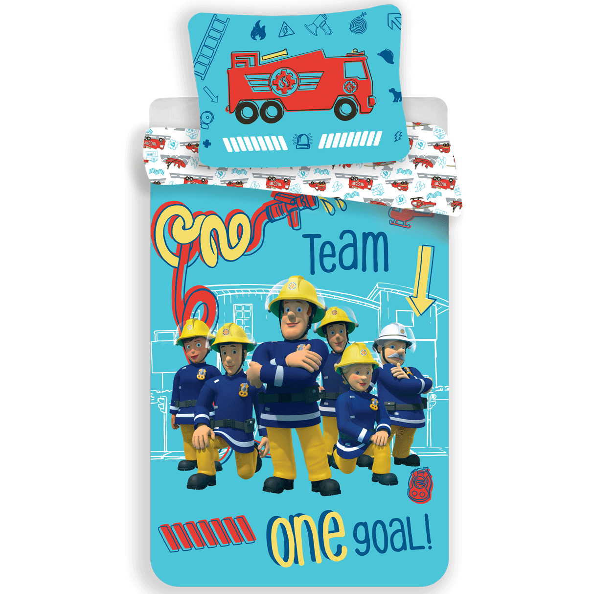 Dekbedovertrek Team - Eenpersoons - 140 x 200 cm - Katoen