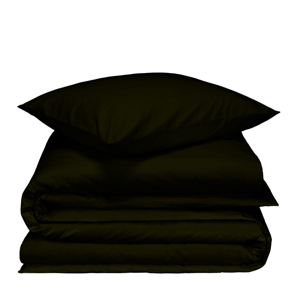 Dekbedovertrek Laura Khaki - 140 x 200/220 + 60 x 70 cm - Katoen Flanel