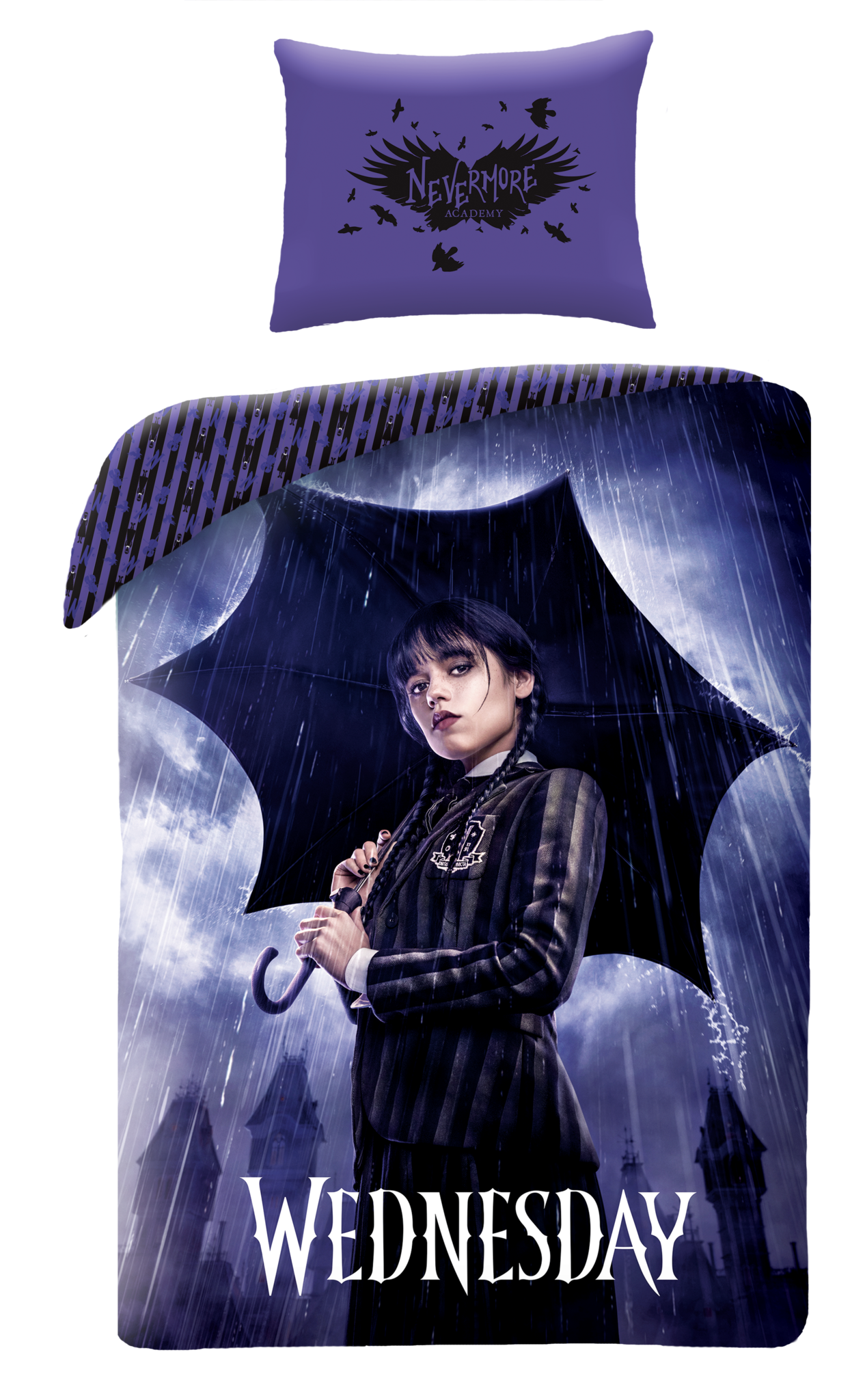 Dekbedovertrek Nevermore - 140 x 200 + 70 x 90 cm - Polyester