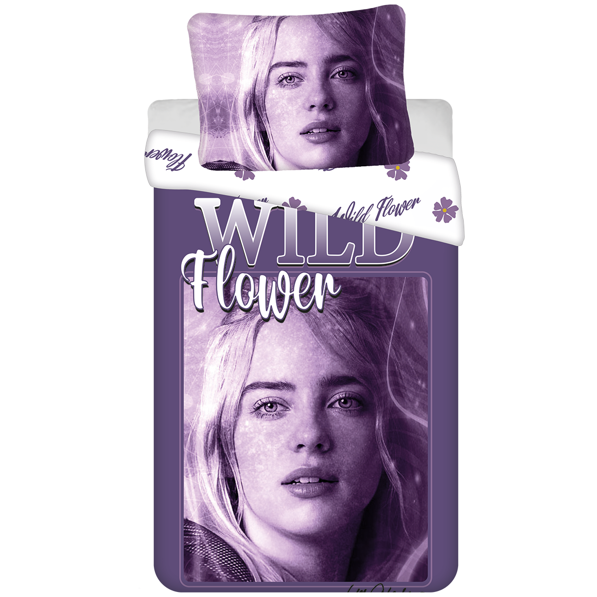 Dekbedovertrek, Wild Flower - Eenpersoons - 140 x 200 cm / 70 x 90 cm - Katoen
