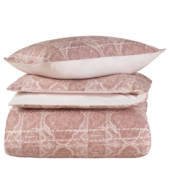 Dekbedovertrek Katoen Satijn Crayon - Eenpersoons - 140 x 200/220 cm - Roze