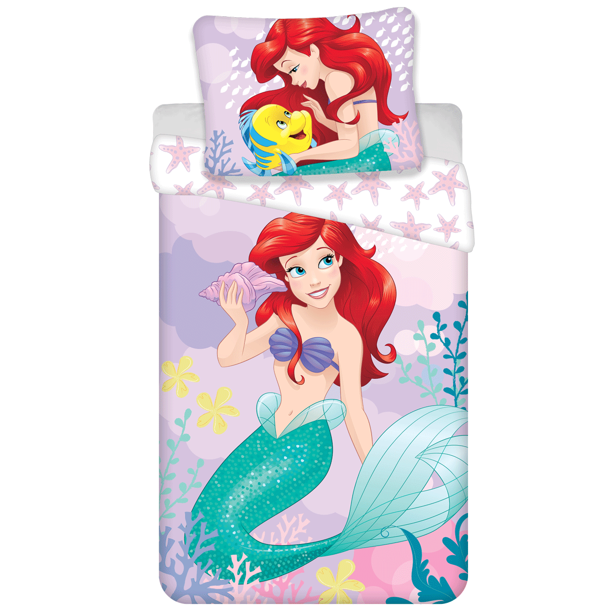 Dekbedovertrek, Sea Life - 140 x 200 + 70 x 90 cm - Katoen