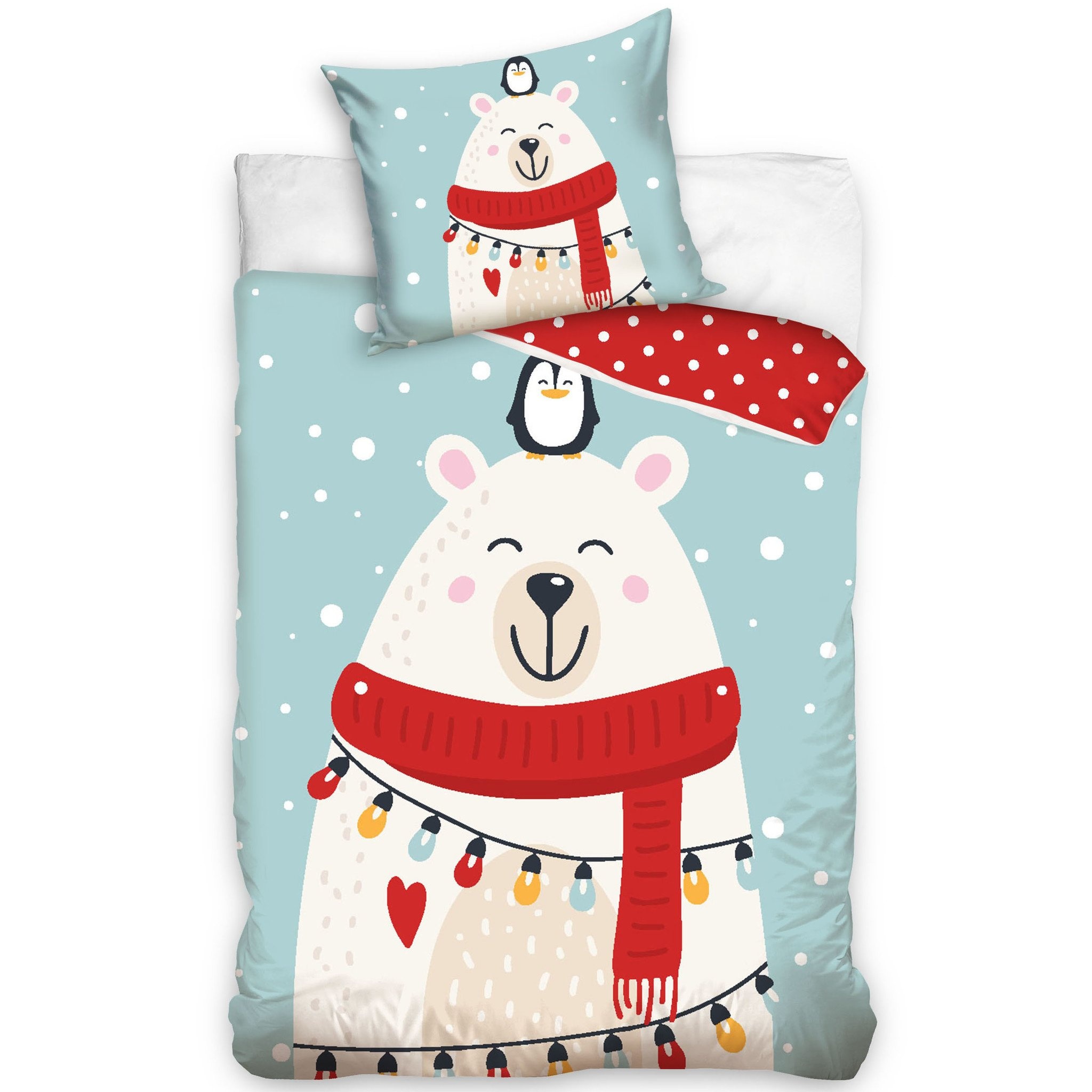 Dekbedovertrek, Beer - Eenpersoons - 140 x 200 cm - Katoen