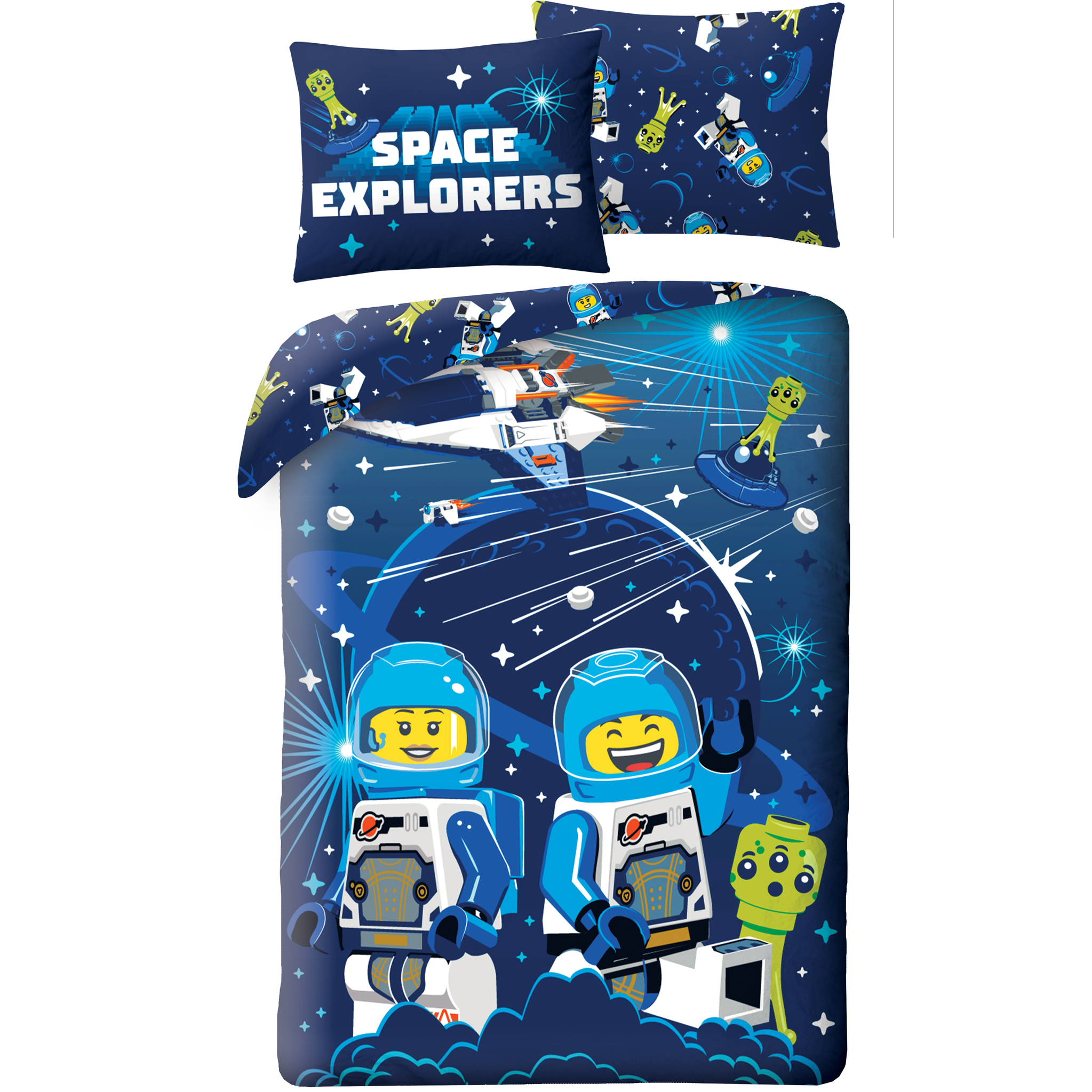 Dekbedovertrek Space Explorers - 140 x 200 + 70 x 90 cm - Polyester
