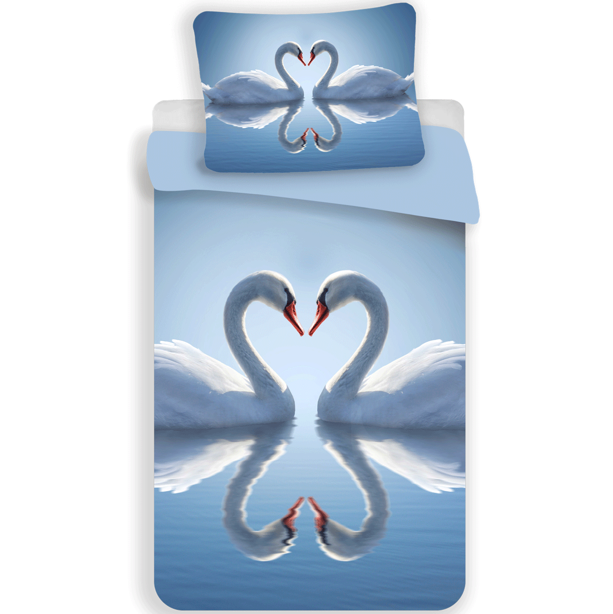 Dekbedovertrek Zwaan - Eenpersoons - 140 x 200 cm - Polyester