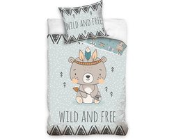 Dekbedovertrek Wild and Free - Eenpersoons - 140 x 200 cm - Katoen