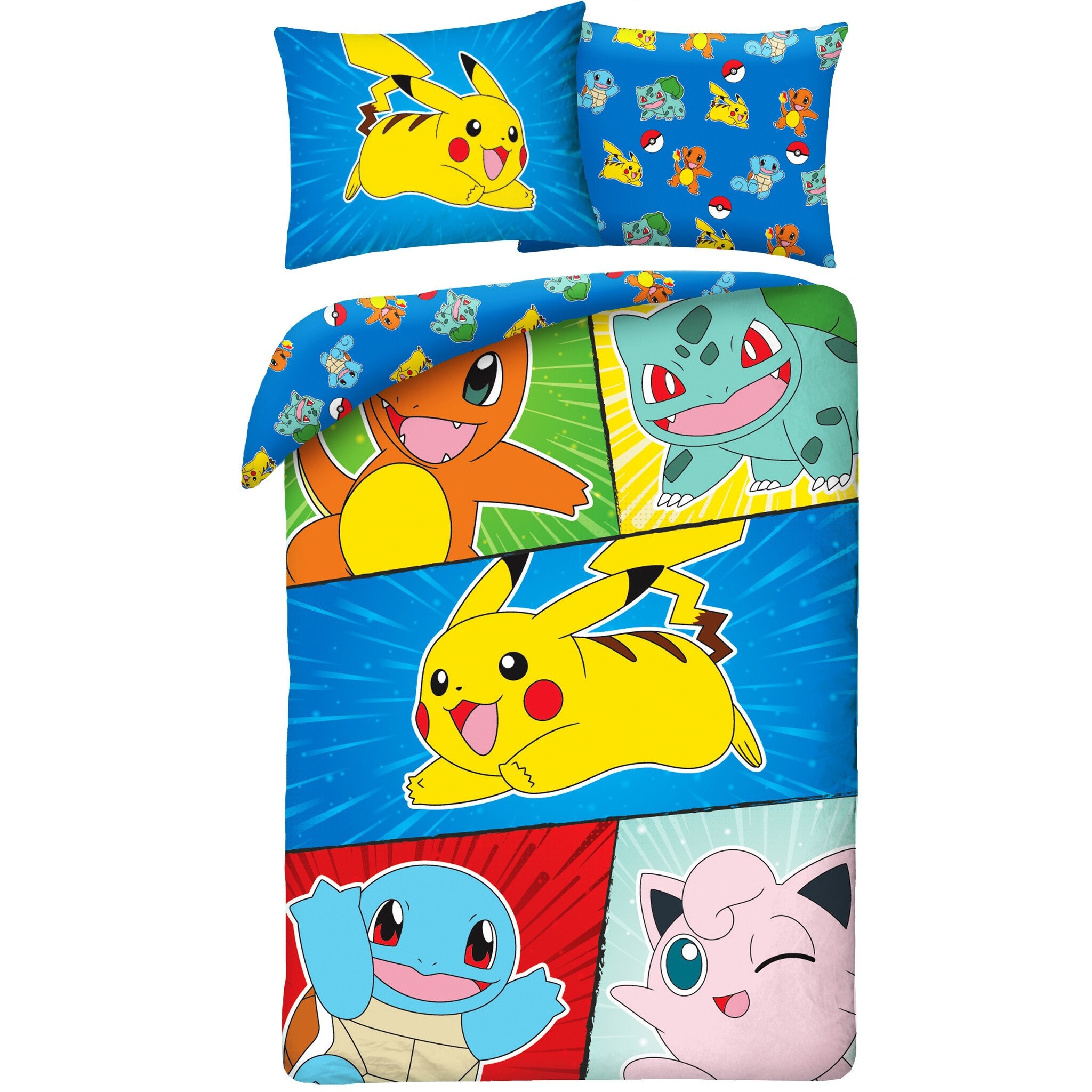 Dekbedovertrek, Jigglypuff - Eenpersoons - 140 x 200 cm / 70 x 90 cm - Katoen