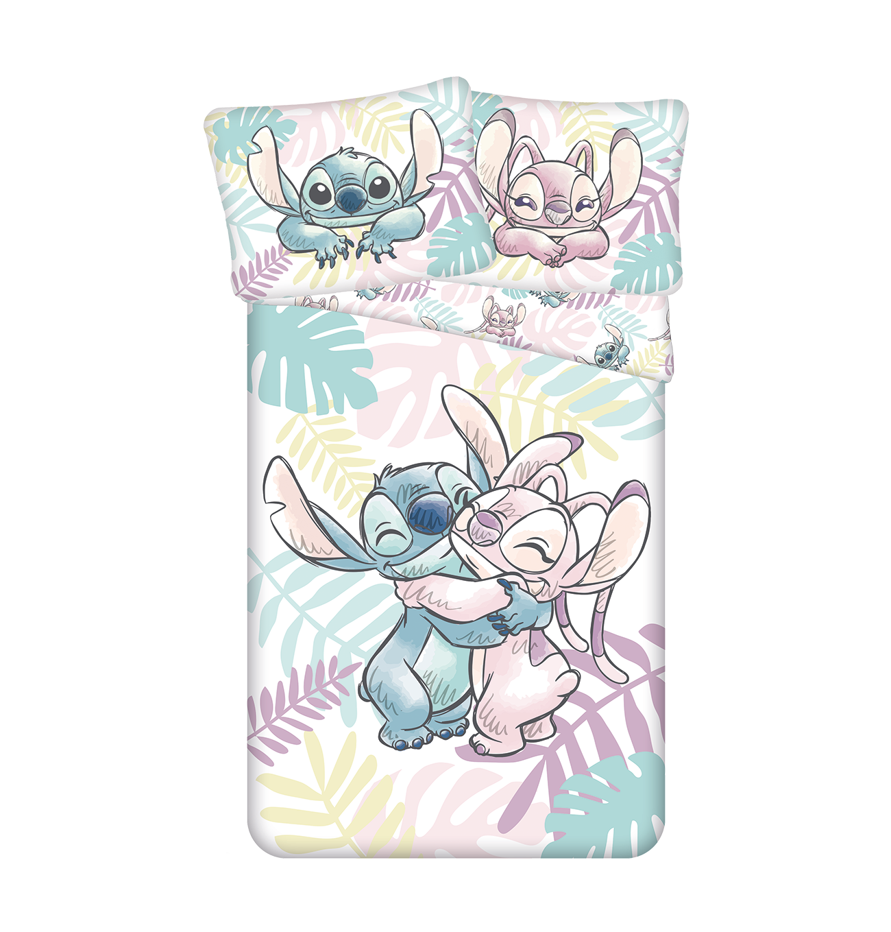 Dekbedovertrek, Leaves - Eenpersoons - 140 x 200 cm / 70 x 90 cm - Katoen