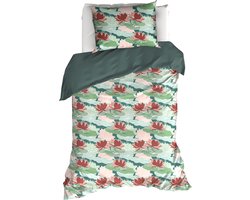 Dekbedovertrek Koi Tidepool - Eenpersoons - 140 x 200/220 cm - Katoen Satijn