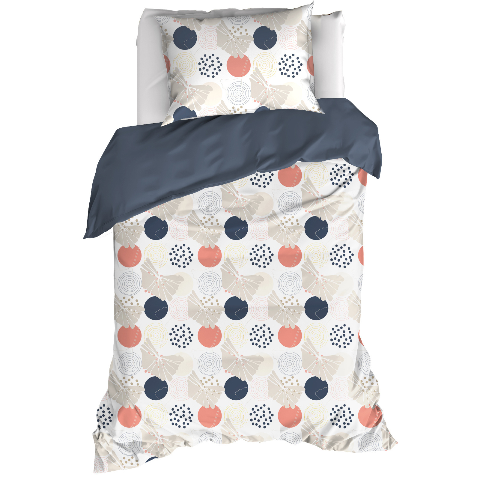 Dekbedovertrek Hermes, Lyon Blue - 140 x 200/220 - Katoen Percal