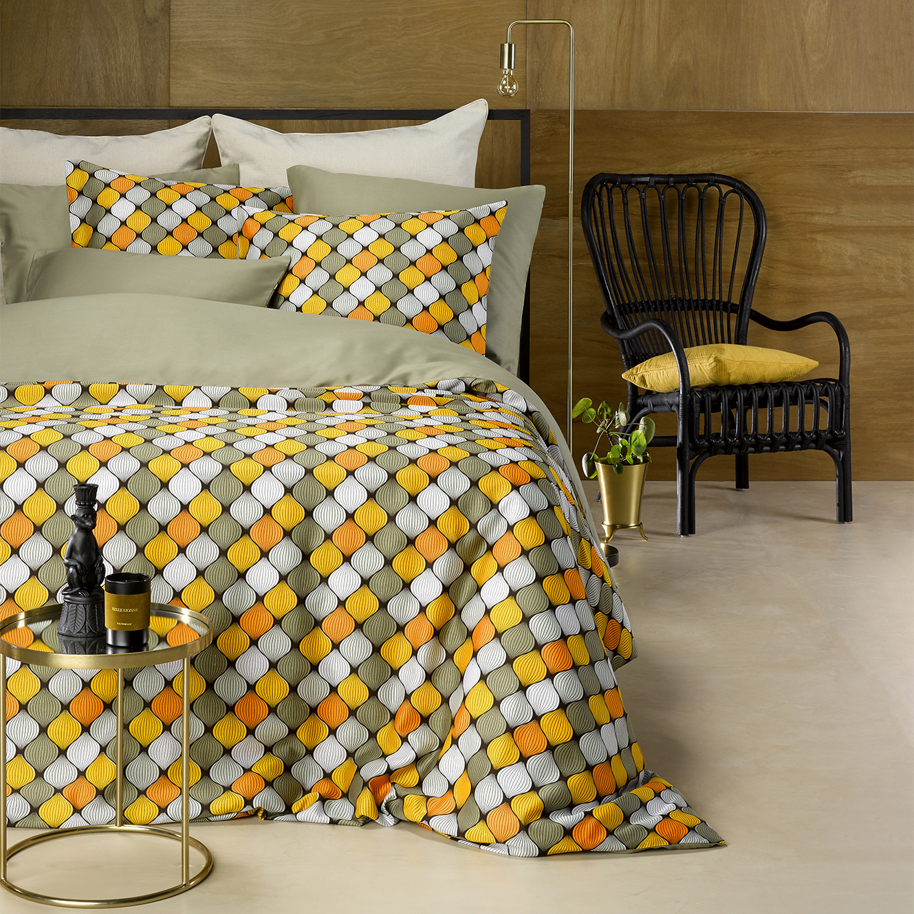 Dekbedovertrek Katoen Satijn Almond - Eenpersoons - 140 x 200/220 cm - Groen