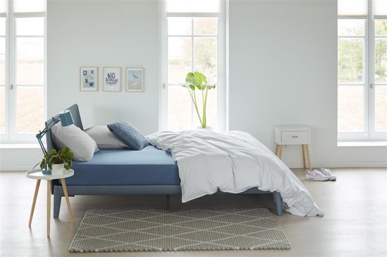 Beddinghouse Hoeslaken Jersey katoen - Blauw