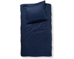 Damai Dekbedovertrek Linea Indigo- Katoen satijn