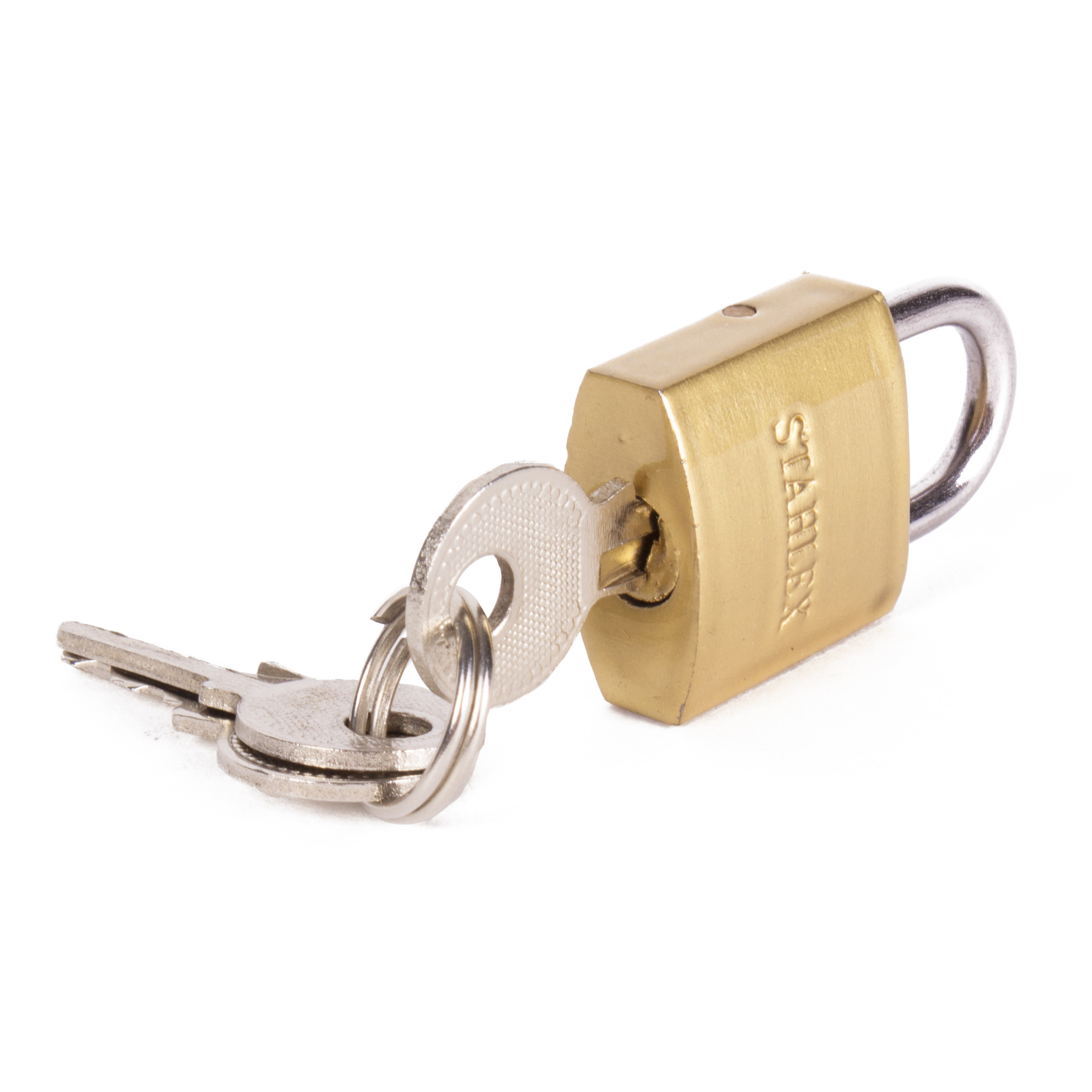 Stahlex Stahlex Hangslot met 3 sleutels - 20 mm - messing - kofferslot -