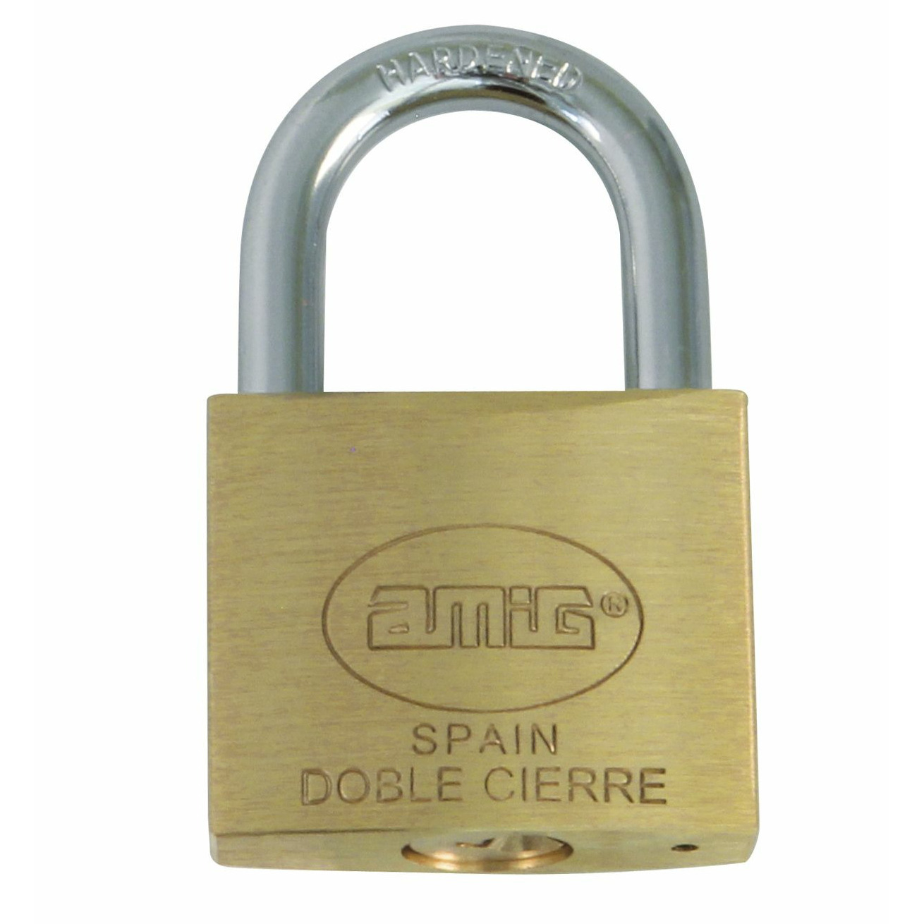 Amig Hangslot met 2 sleutels - set van 3 - 25 mm - messing -