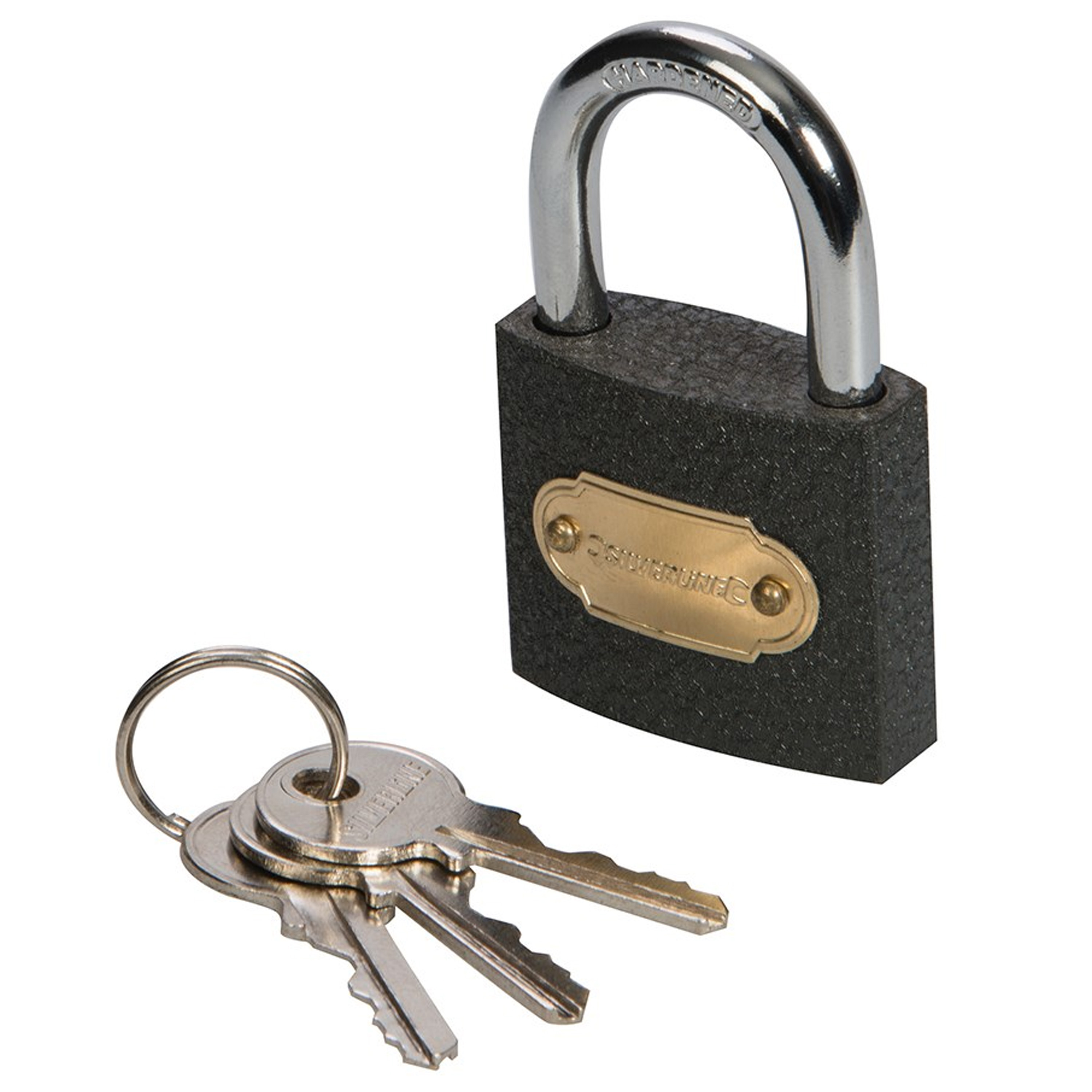 Silverline Silverline Hangslot met 3 sleutels - 50 mm - ijzer - kofferslot -