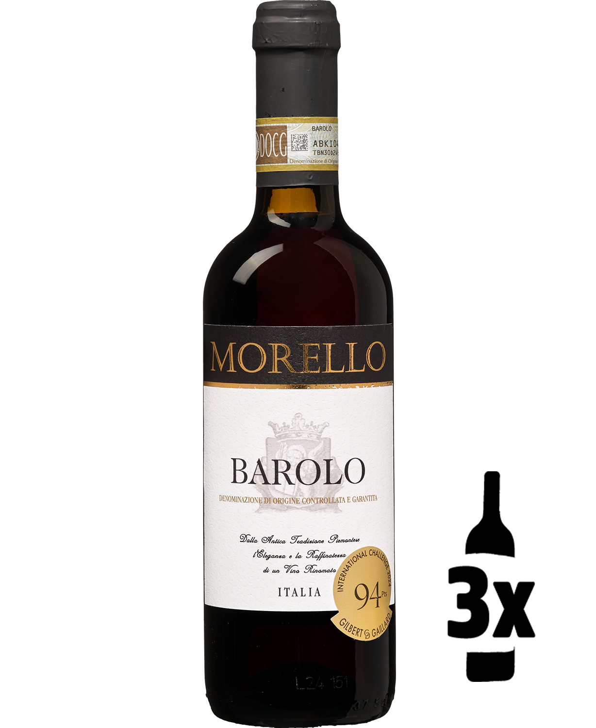 Wijnvoordeel (3x0,375L) Morello Barolo Probeerpakket kleine flesjes - Rood